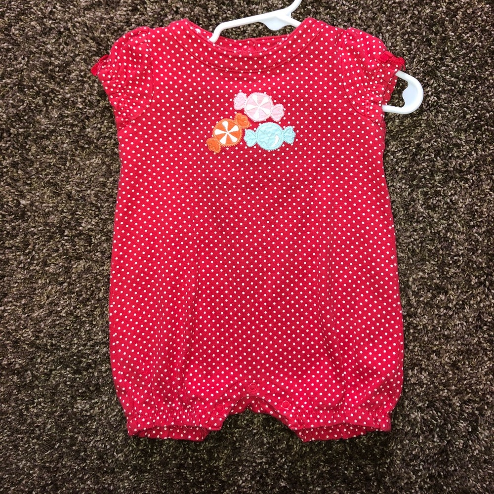 Gymboree 6-12 month candy shortie onesie